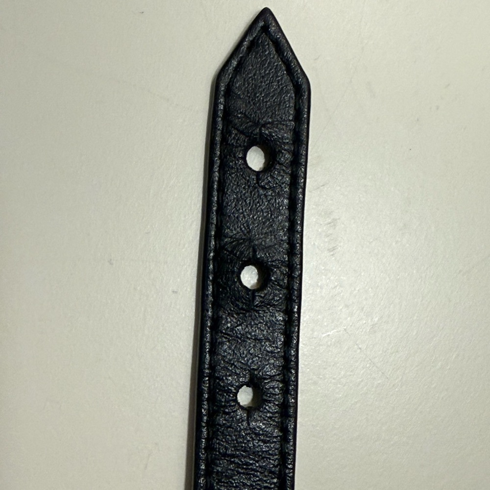 Louis Vuitton Black Leather Bracelet with Gold Emblem - Picture 4 of 15